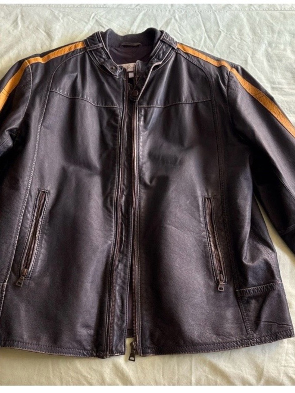 Leather Jacket Coat, Blink Brand, Canada, Biker, Motorcycle, Man Men’s Large